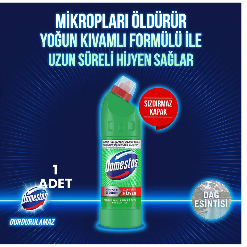 Domestos Çamaşır Suyu Yoğun Kıvamlı Maksimum Hijyen Dağ Esintisi 750 ml