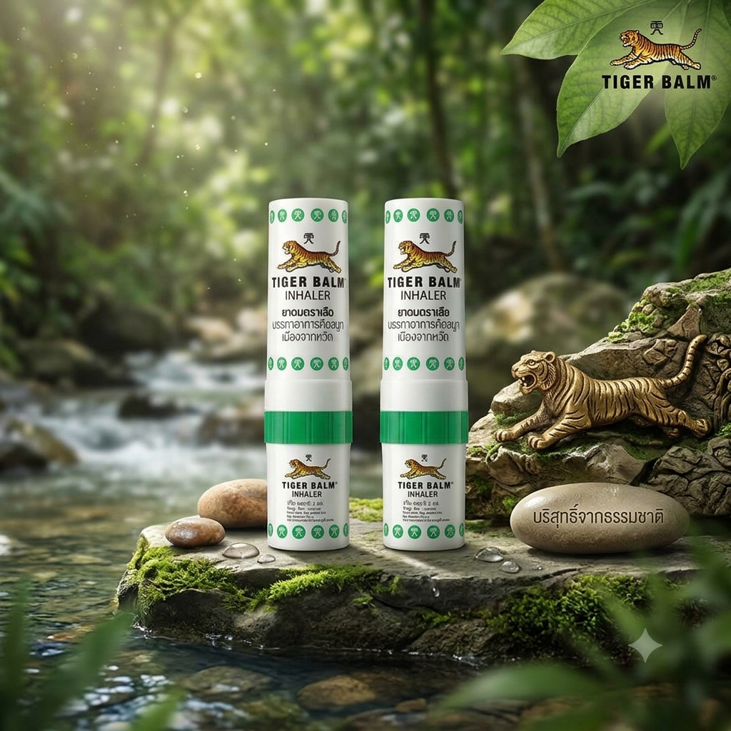 Tiger Balm Inhaler 2 Adet – Ferahlatıcı Mentollü Bitkisel Burun Açıcı İnhaler
