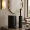 Elegant Banyo Seti Siyah 2 Li / Çöp Kovası Ve Fırçalık Set
